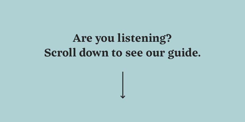 Are you listening, scroll down. Type on page