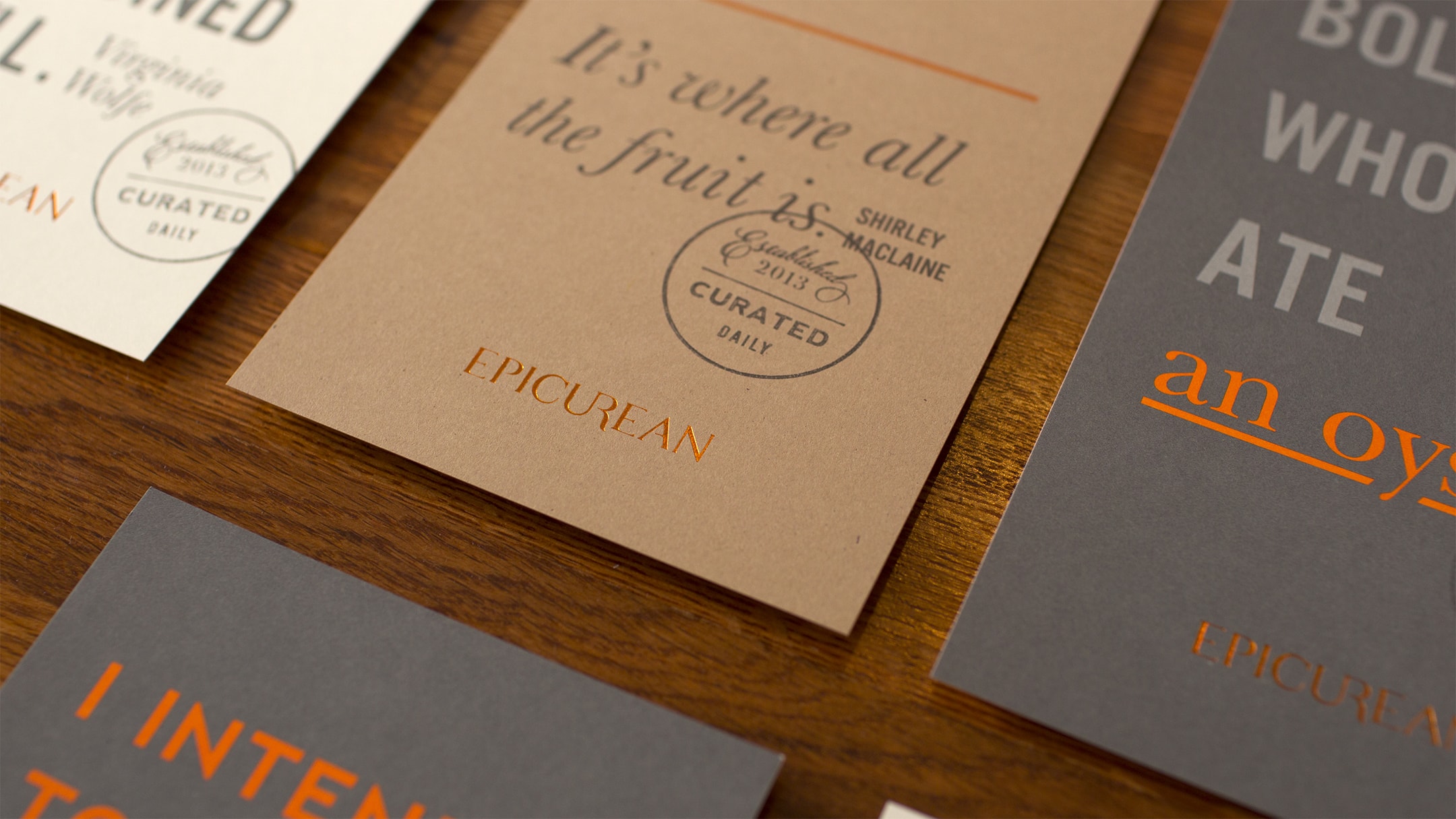 Epicurean Hotel branded collateral