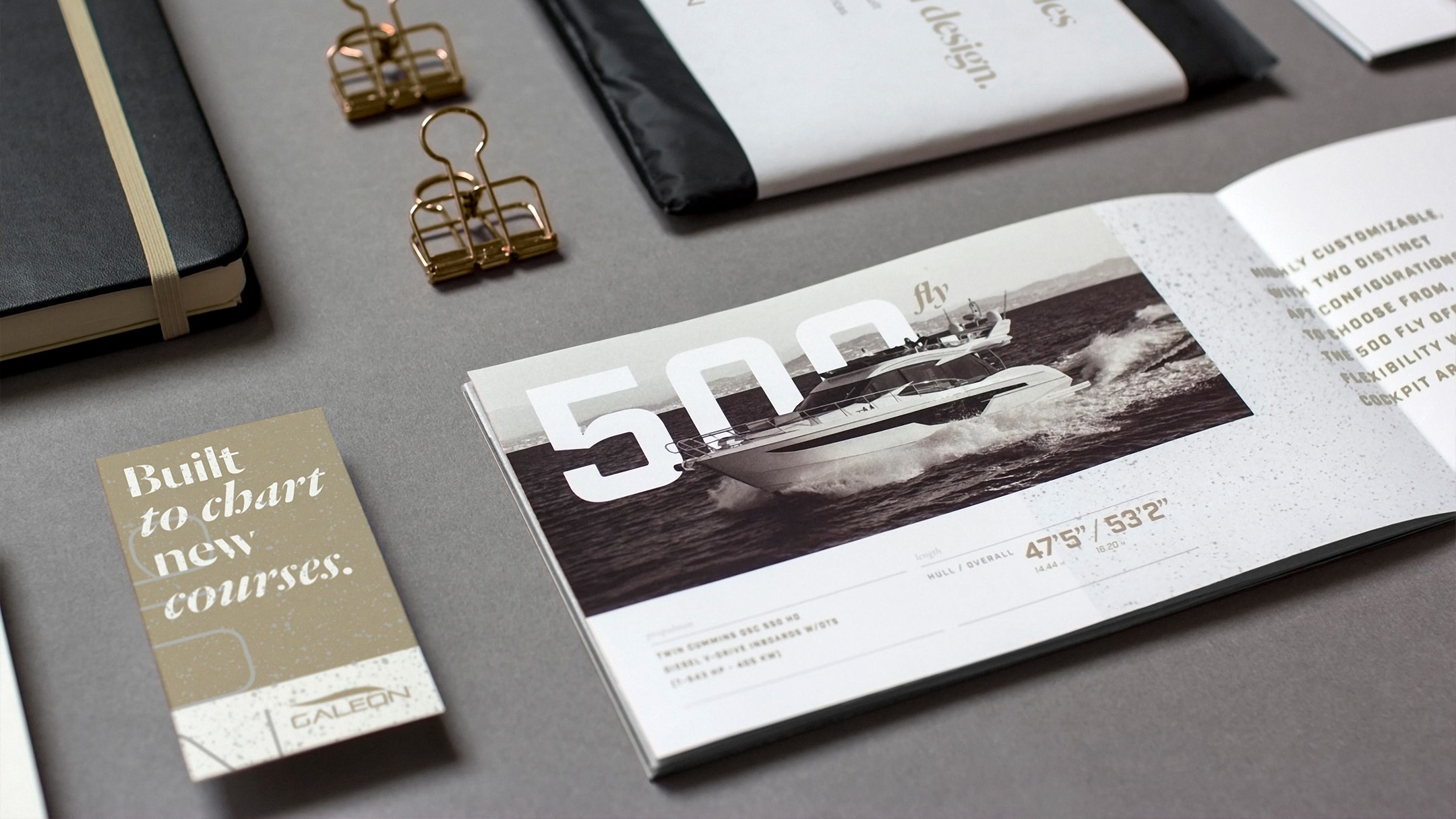 Galeon Yachts brochure created for their break the mold boat campaign.