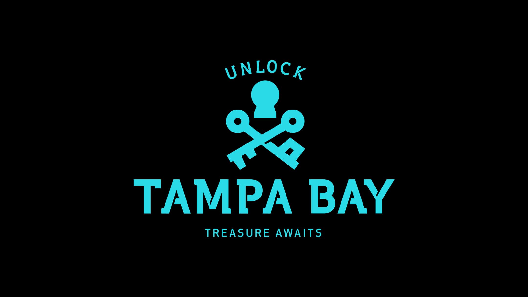 Tampa bay logo, blue on black