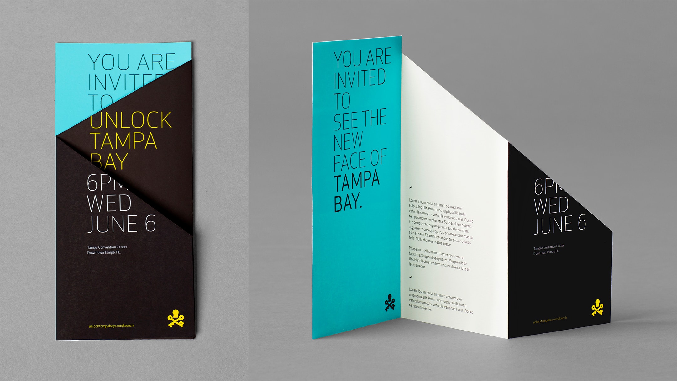 Visit Tampa Bay branded launch invitation - a portion of our destination marketing efforts