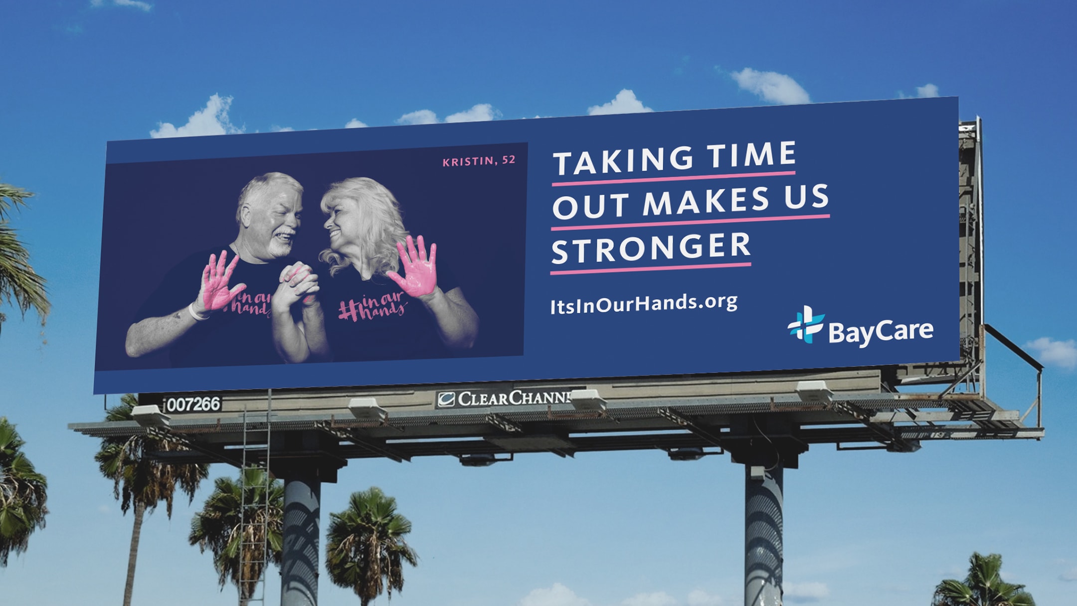 In Our Hands campaign billboard.