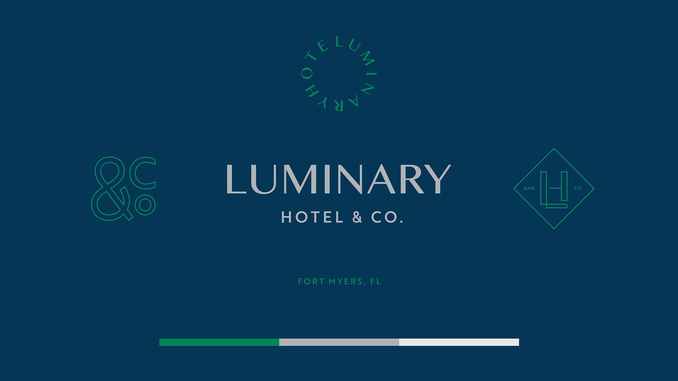 hotel branding work for luminary hotel and co