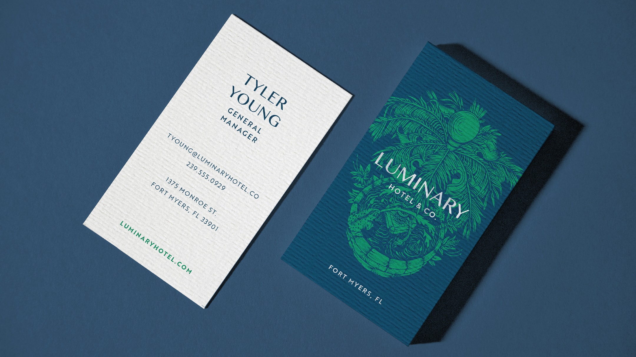 hotel branding work for luminary hotel and co