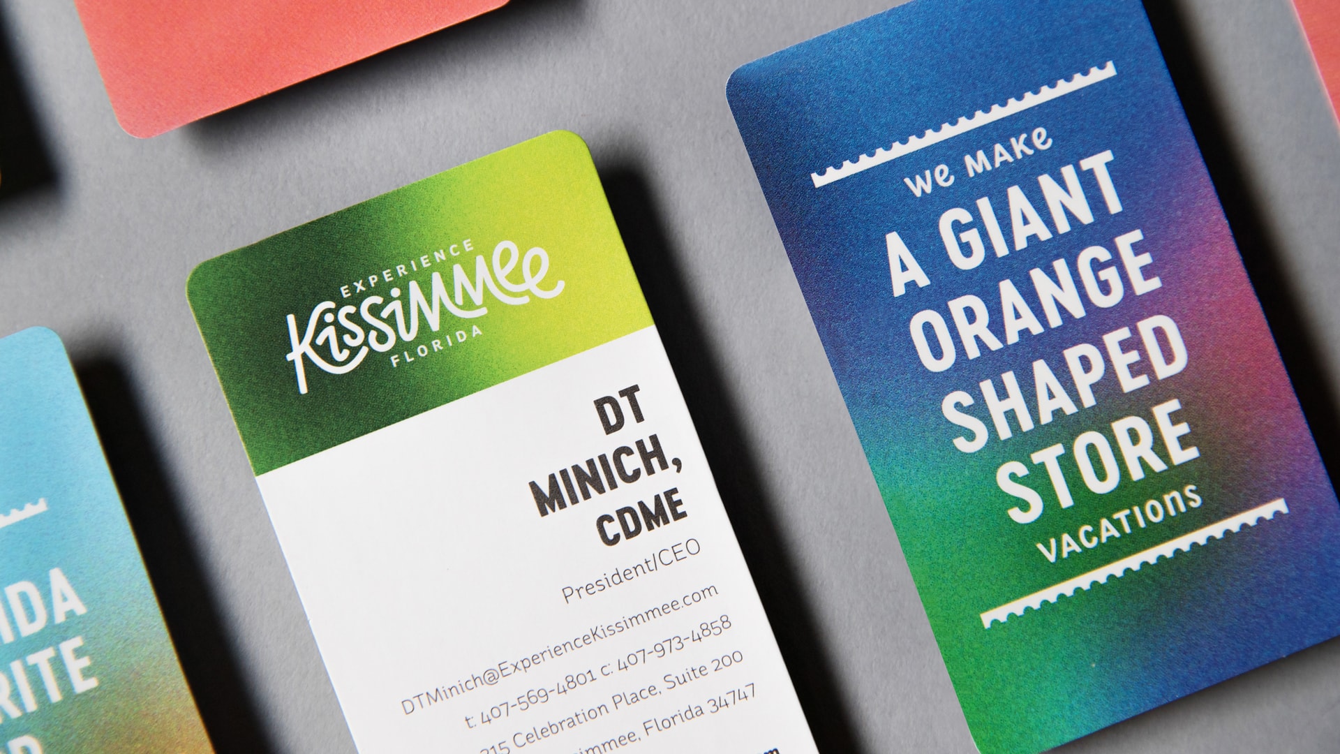 Experience Kissimmee Destination marketing and rebrand - business cards