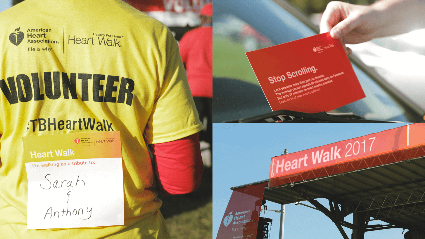 American Heart Associations Rebranded Heart Walk Experience Design - event collateral