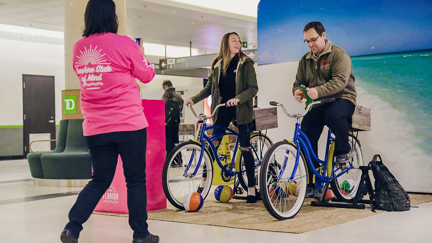 Florida Day in Canada's Integrated Marketing Campaign Creative Example - experience marketing activation - bikes