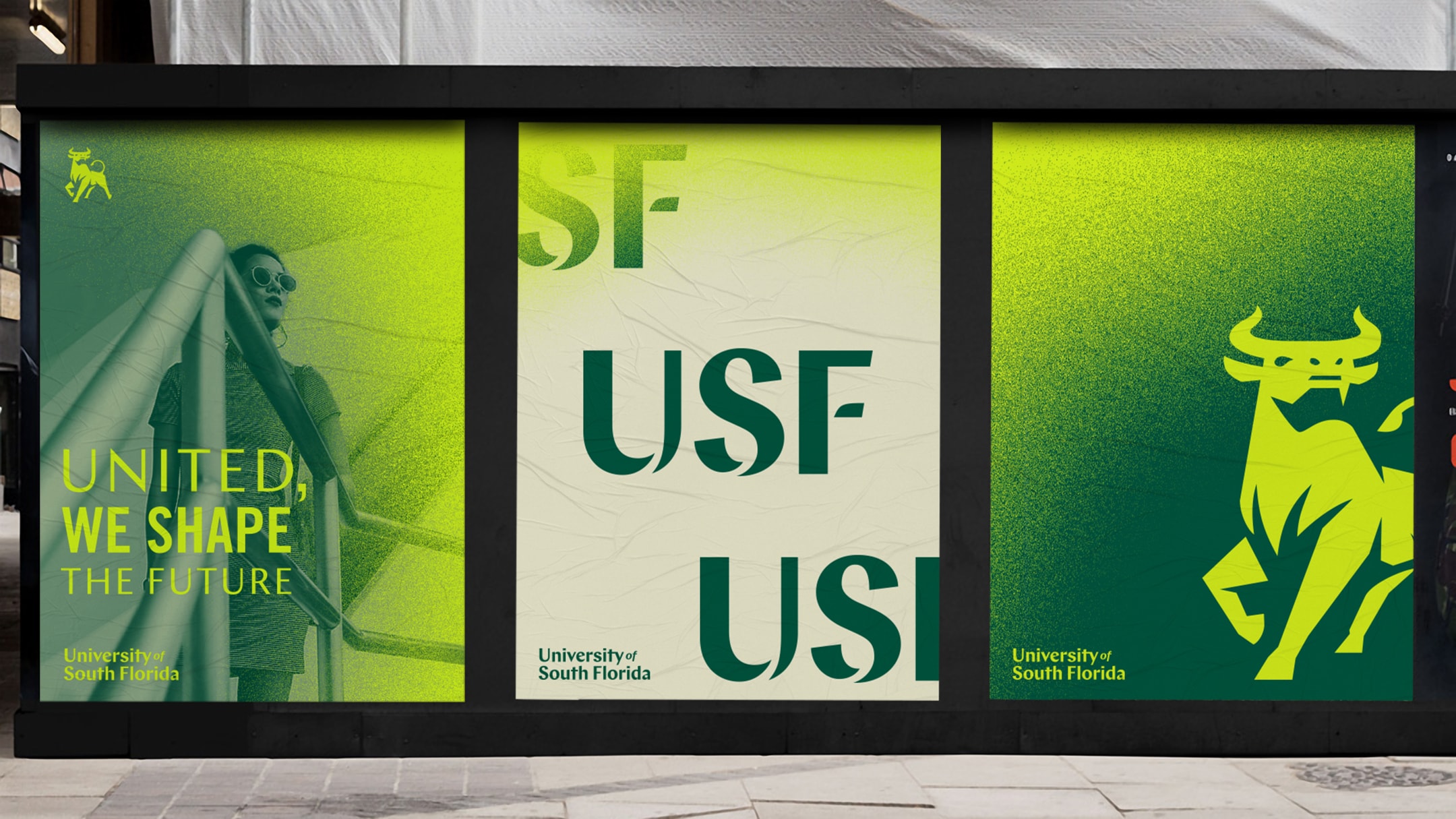 USF rebrand sample - example of wild postings