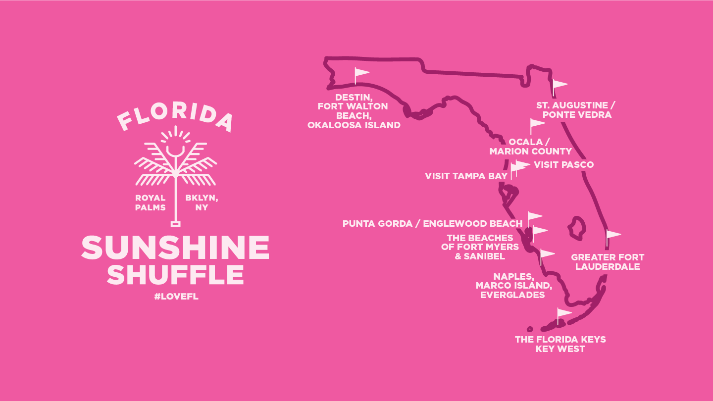 Sunshine Shuffle Destination Map