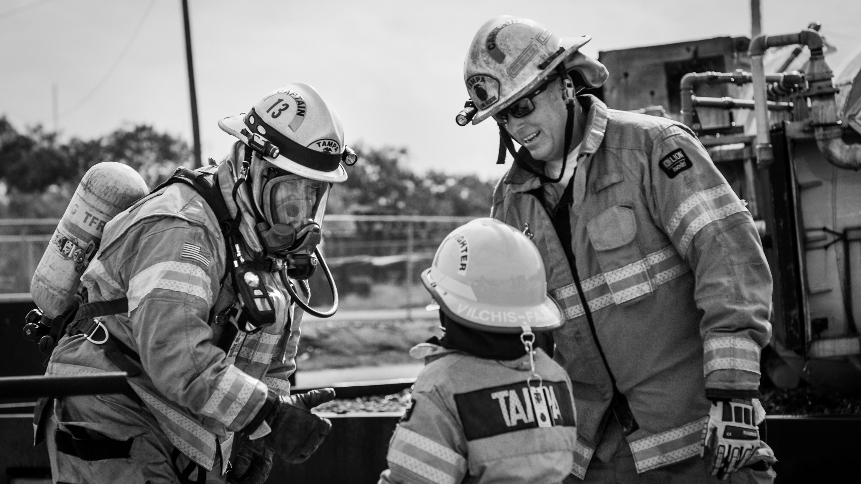 Make-A-Wish Boy Talks With Firefighters